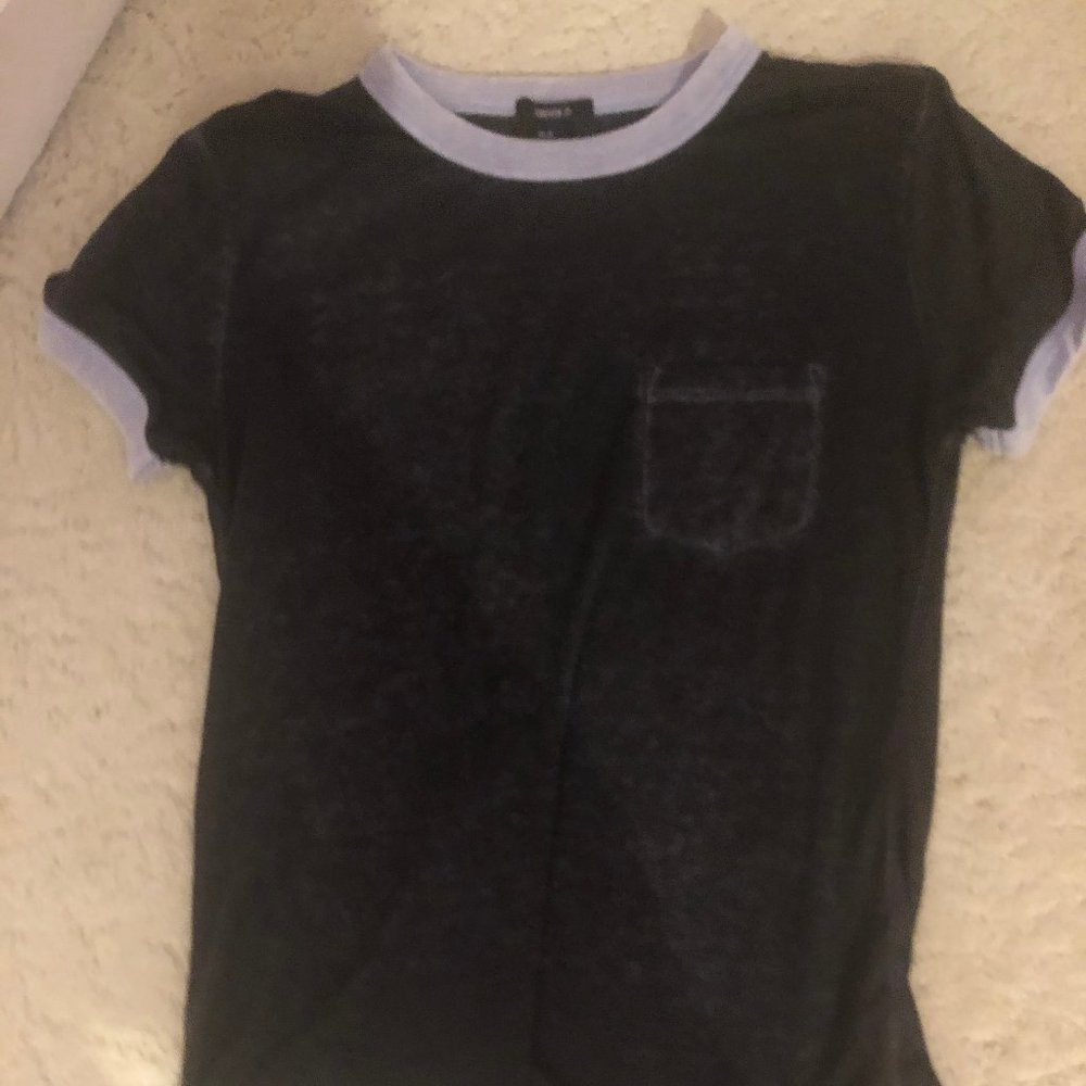 Acid Wash Gray Top with pocket F21